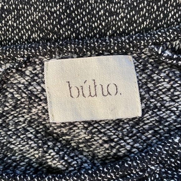 Búho Pocket Pullover Marbled Gray Knit Raglan Sweater, Sz: Small - Picture 5 of 6